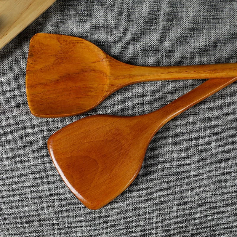 Bamboo Wood Spatula 39cm Long Handle
