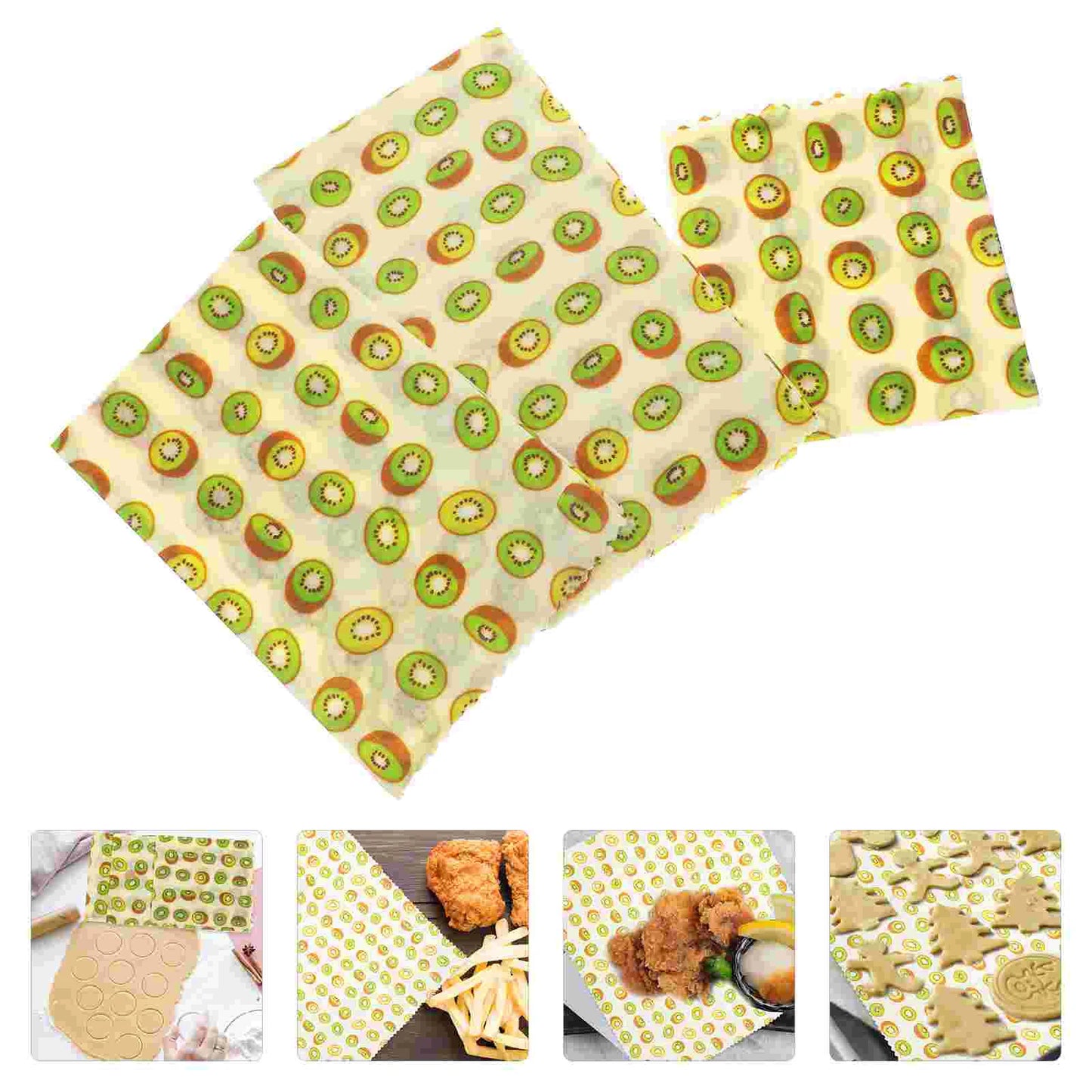 3 Pcs Food Packing Beeswax Wrap