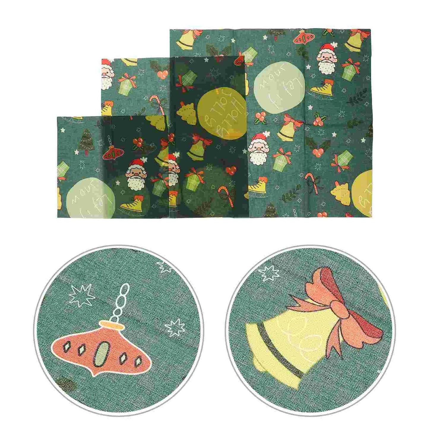 3 Pcs Reusable Fresh Keeping Beeswax Wrap