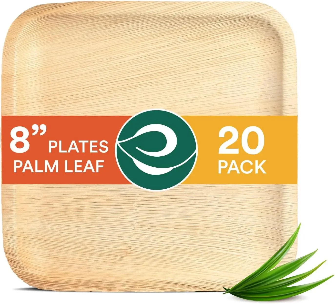 Compostable 10 Inch Palm Leaf Square Plates