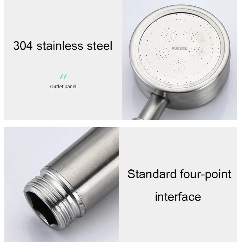 Stainless Steel Shower Head High-pressure Handheld