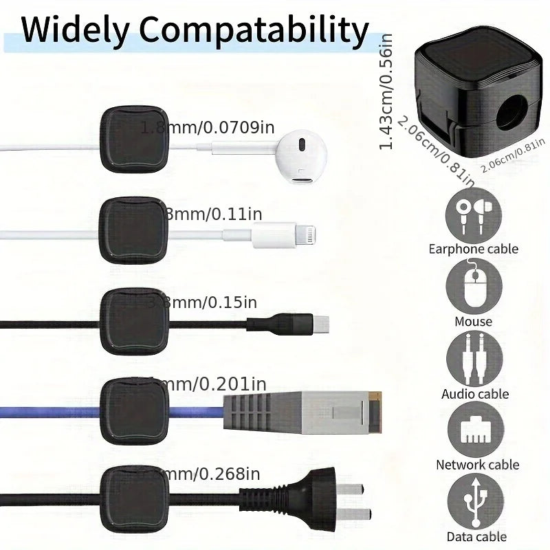 No-Drill Adhesive Cord Holders for Desk