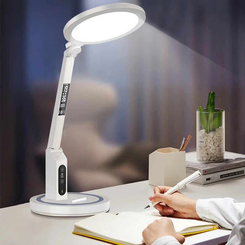 LED Clock Table Lamp
