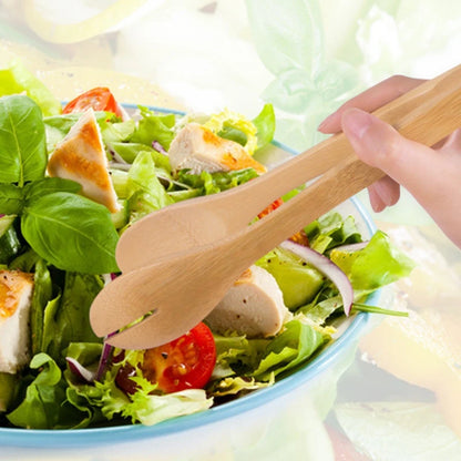 1 Pc Bamboo Wooden Food BBQ Salad Kitchen Tool