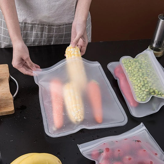 1/2/3/5Pcs Reusable Food Freezer Bags