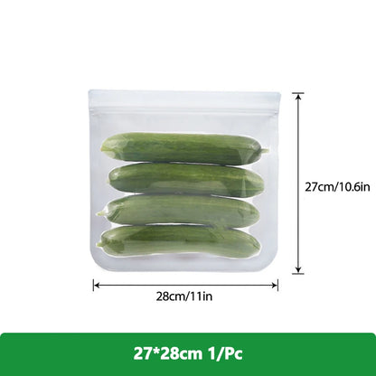 1/2/3/5Pcs Reusable Food Freezer Bags