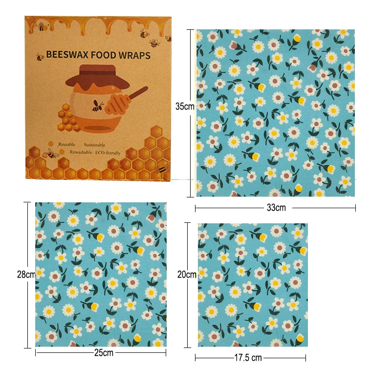 3/7 Pcs Beeswax Food Wraps