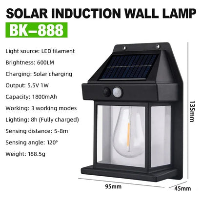 1~4Pcs Outdoor Solar Wall Lamp