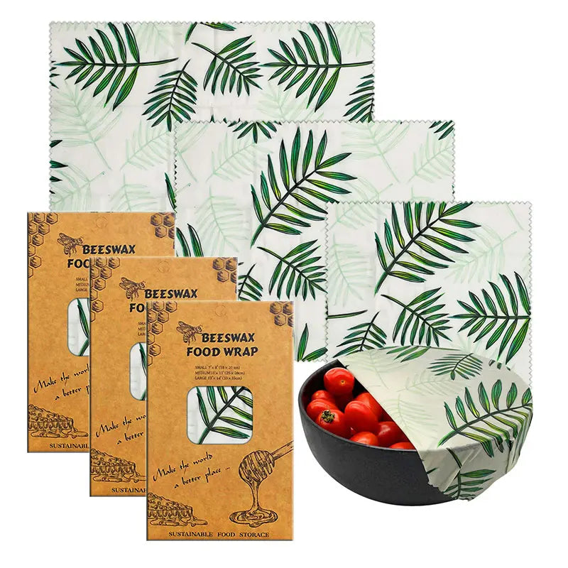 9 Pcs Reusable Food Packaging Beeswax Wrap