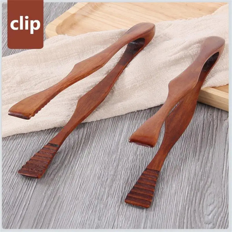 Bacon Steak Bread Cake Wooden Clip Utensil