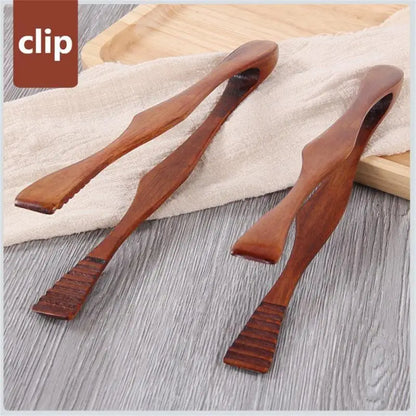Bacon Steak Bread Cake Wooden Clip Utensil