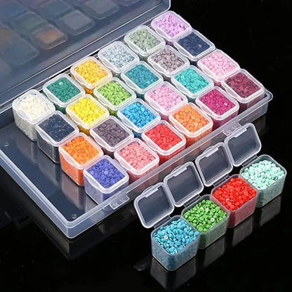 28/56 Grids Adjustable Plastic Storage Box