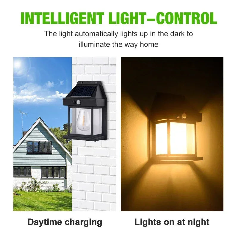 1~4Pcs Outdoor Solar Wall Lamp
