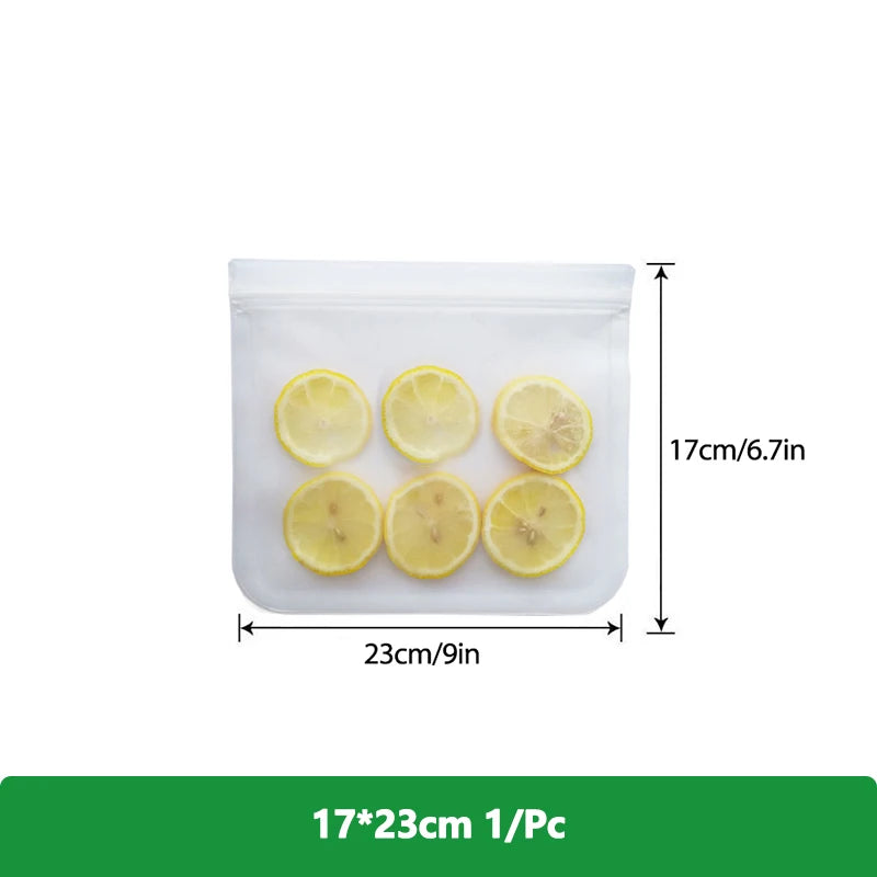 1/2/3/5Pcs Reusable Food Freezer Bags