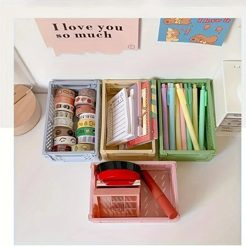 Plastic Foldable Storage Crate Bin