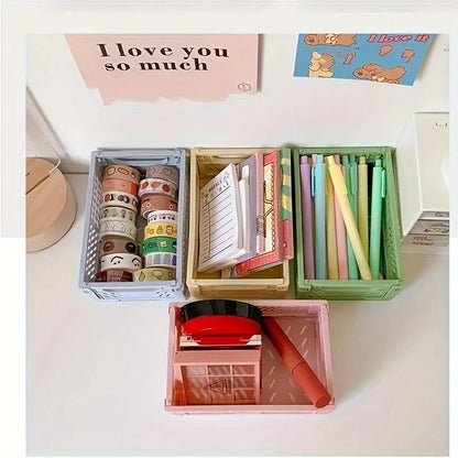 Plastic Foldable Storage Crate Bin