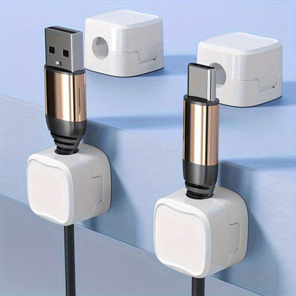 No-Drill Adhesive Cord Holders for Desk