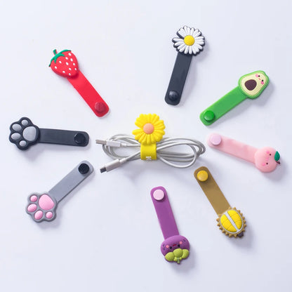Cable Organizers Reusable Silicone Cable Ties Cord