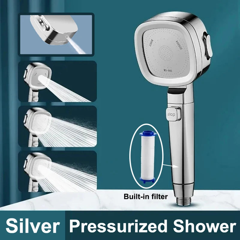 Upgraded 4 Modes High Pressure Shower