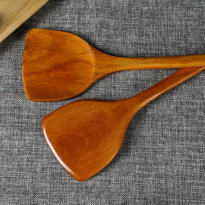 Bamboo Wood Spatula 39cm Long Handle