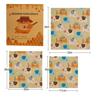 3/7 Pcs Beeswax Food Wraps