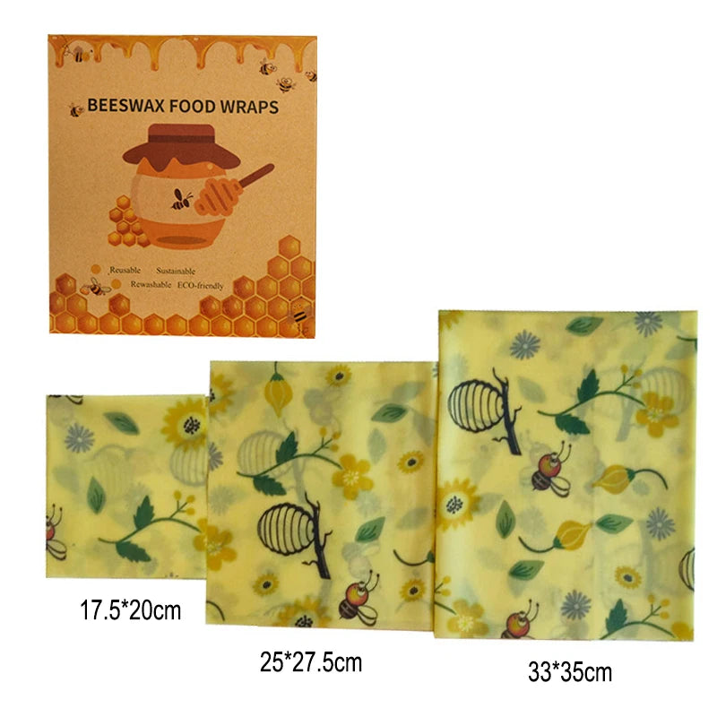 3/7 Pcs Beeswax Food Wraps