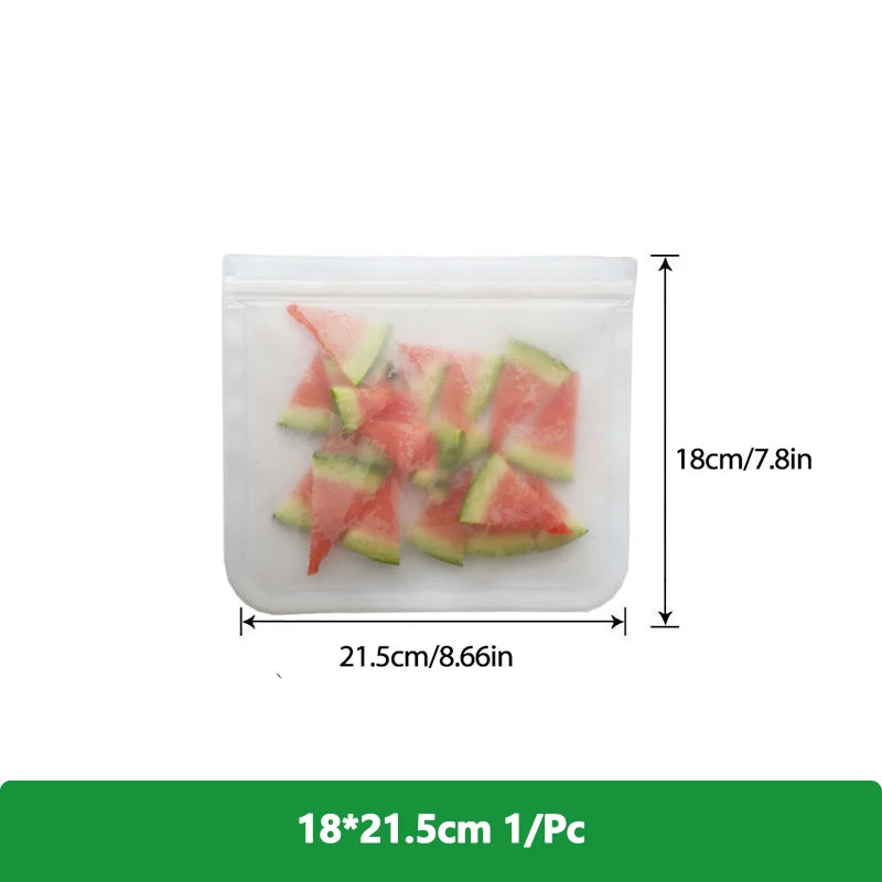 1/2/3/5Pcs Reusable Food Freezer Bags
