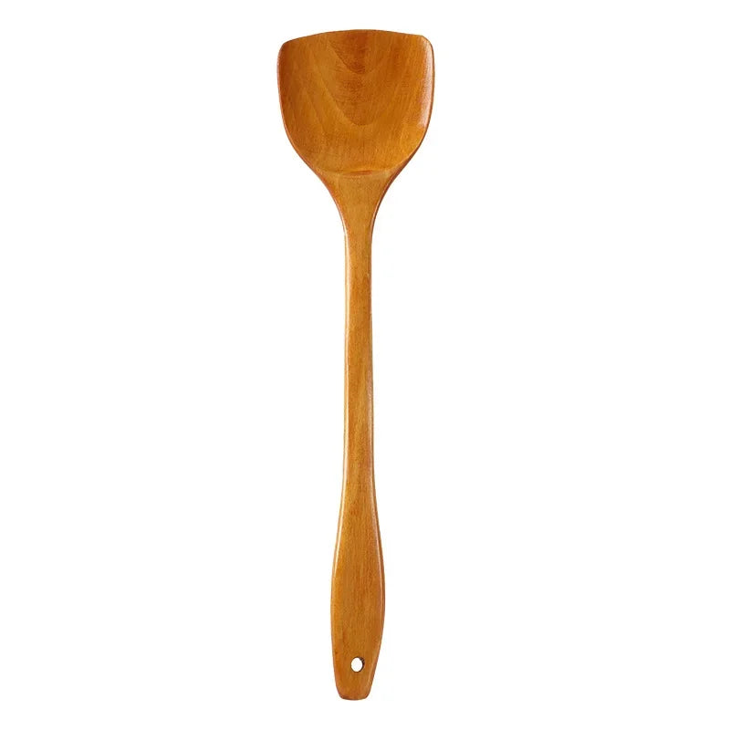 Bamboo Wood Spatula 39cm Long Handle