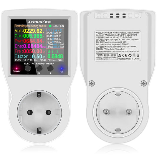 AC220V 110V 16A WIFI Smart Socket Digital Wattmeter EU Plug