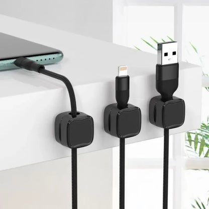 1/3/6pcs Adjustable Cable Holder Magnetic Wire Cord