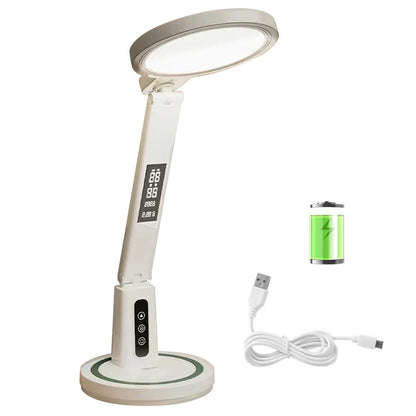 LED Clock Table Lamp
