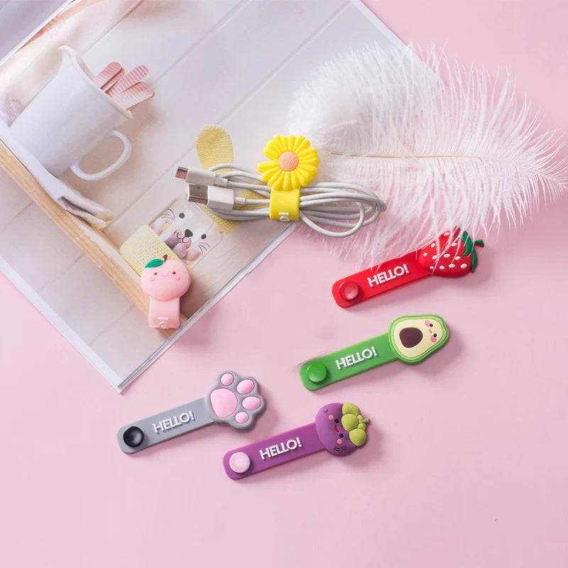 Cable Organizers Reusable Silicone Cable Ties Cord