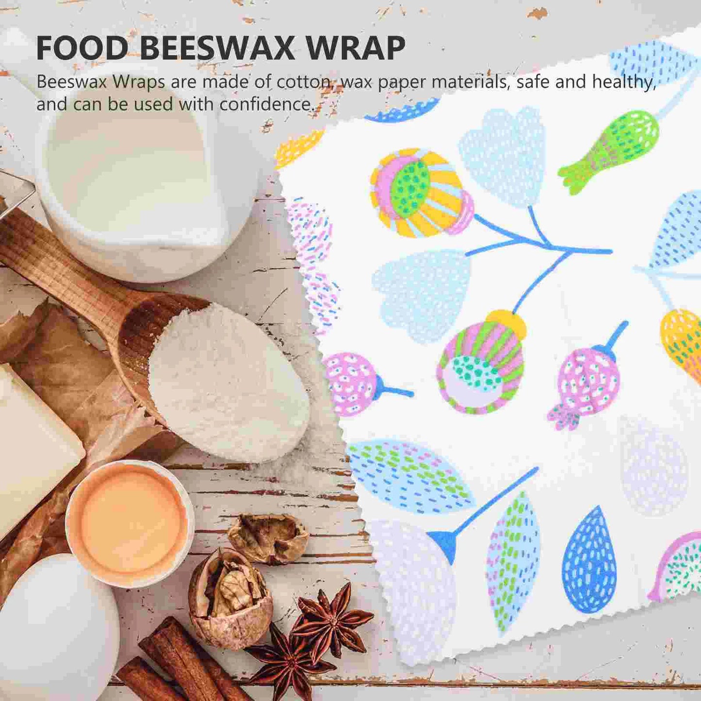 3 Pcs Food Packing Beeswax Wrap