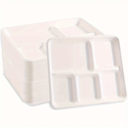 125 Pack 8 * 10 inch Heavy Duty Paper Plates with 5 Com