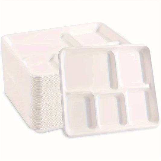 125 Pack 8 * 10 inch Heavy Duty Paper Plates with 5 Com