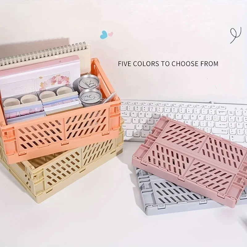 Plastic Foldable Storage Crate Bin