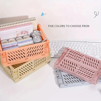 Plastic Foldable Storage Crate Bin
