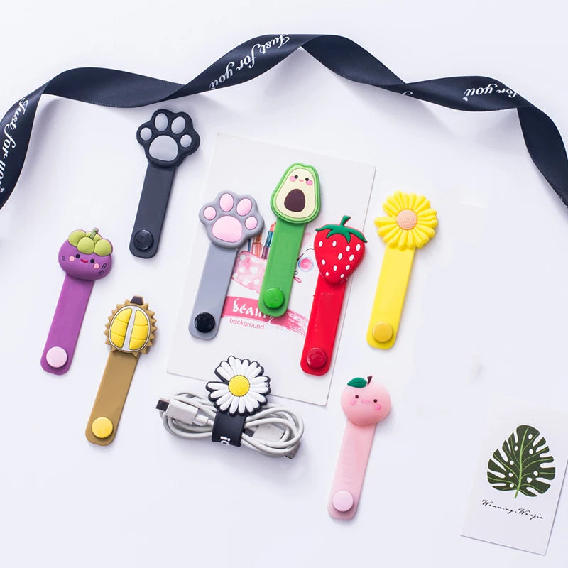 Cable Organizers Reusable Silicone Cable Ties Cord