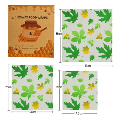 3/7 Pcs Beeswax Food Wraps