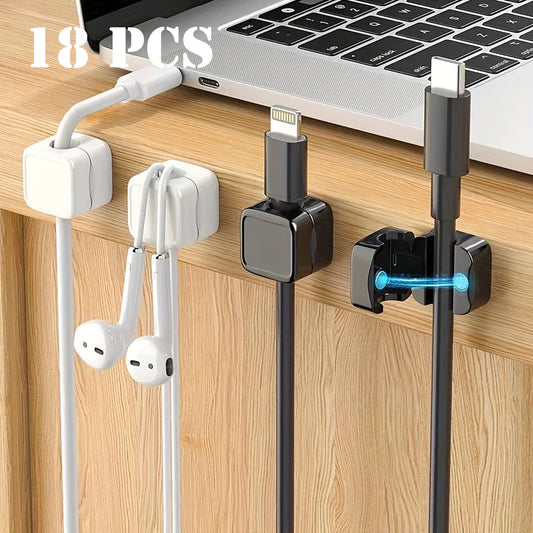 No-Drill Adhesive Cord Holders for Desk