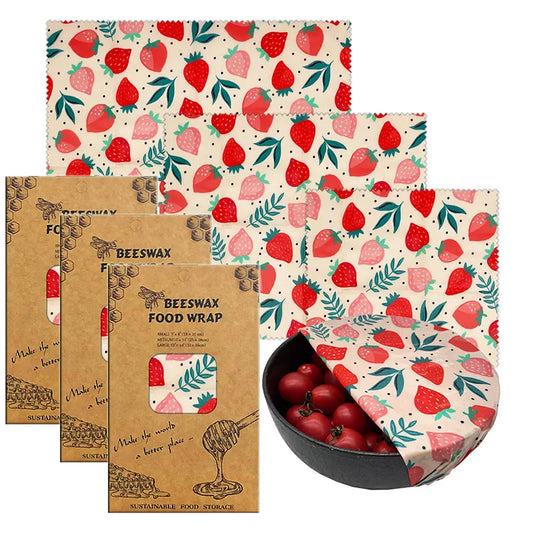 9 Pcs Reusable Food Packaging Beeswax Wrap
