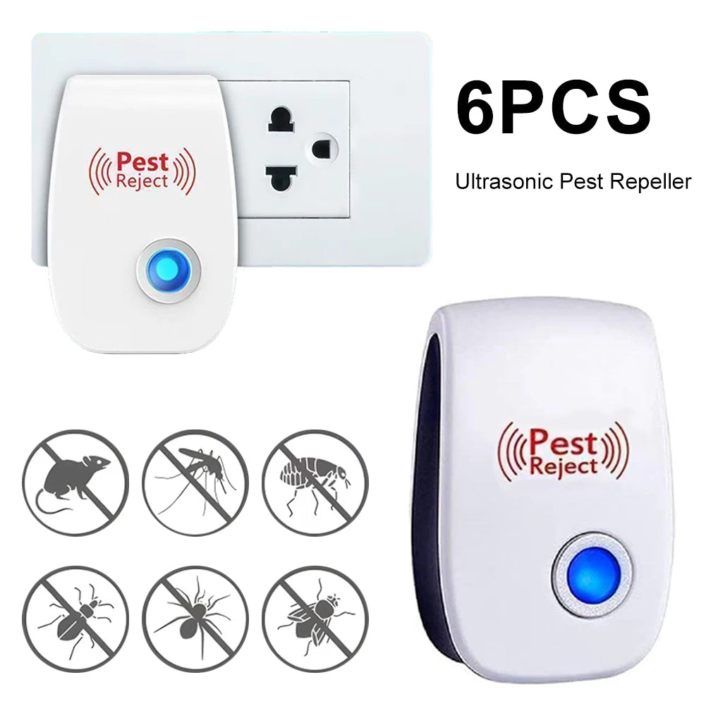 6Pcs Ultrasonic Pest Repeller Insect Bugs