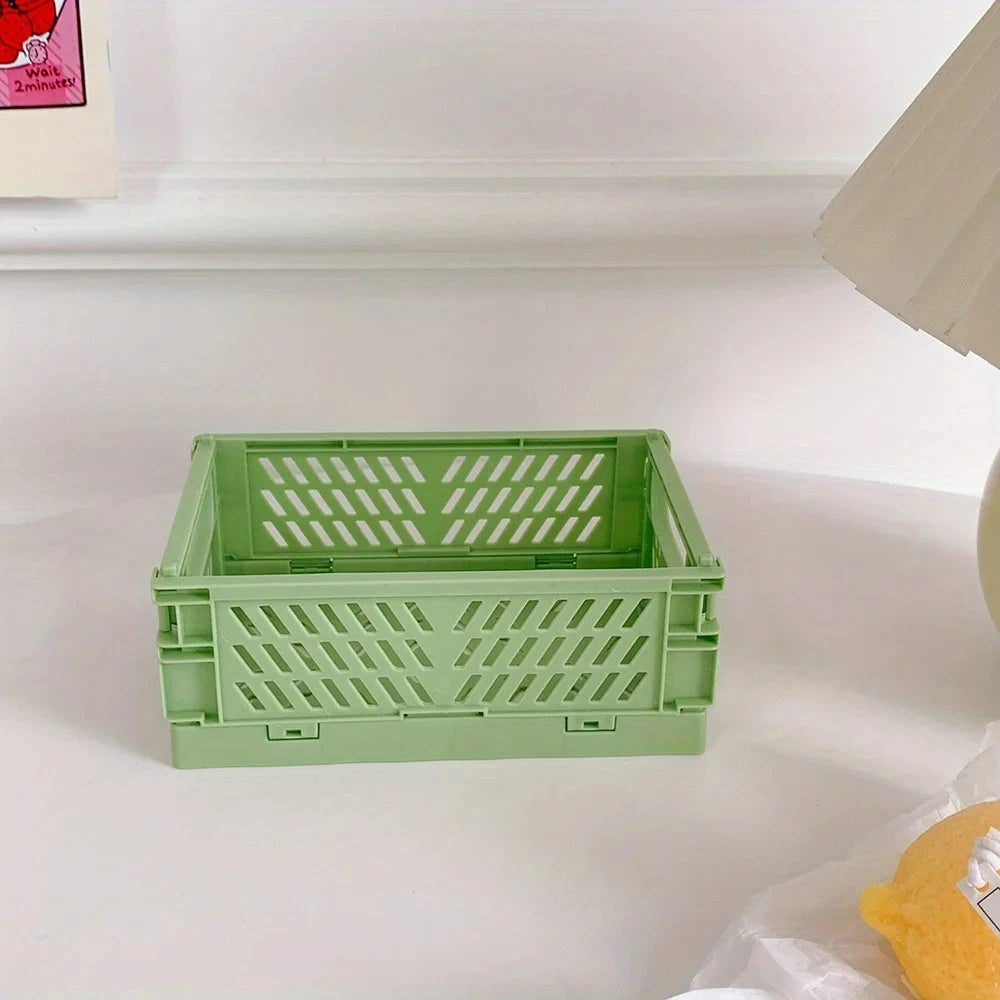Plastic Foldable Storage Crate Bin