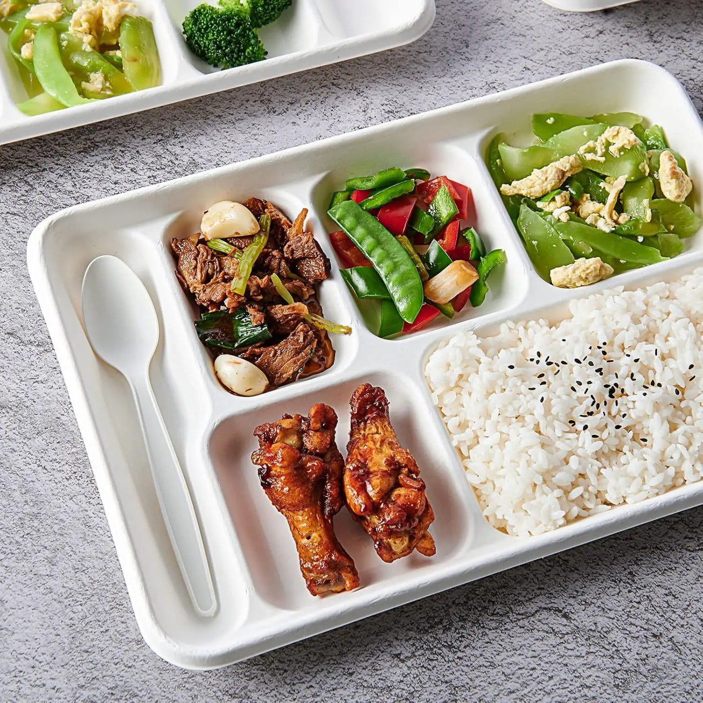 6 Compartment 90 Pack Compartment Paper Plate