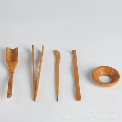 Wooden Tea Ceremony Utensils Set