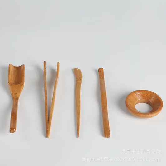 Wooden Tea Ceremony Utensils Set