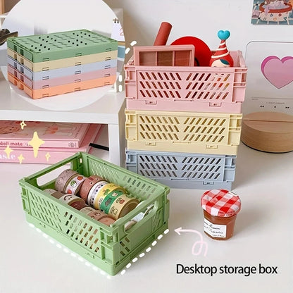 Plastic Foldable Storage Crate Bin