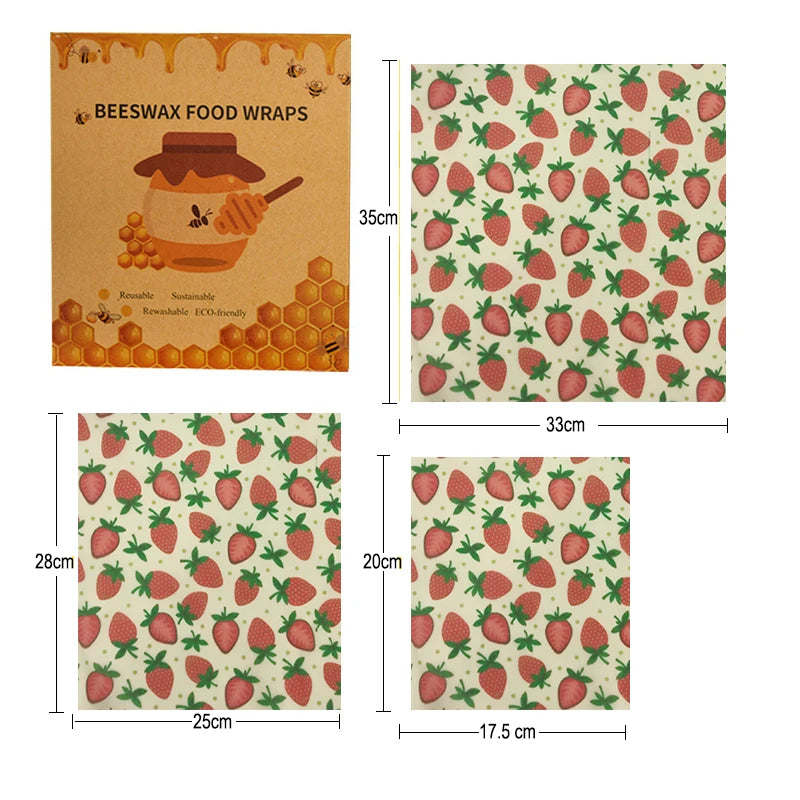3/7 Pcs Beeswax Food Wraps