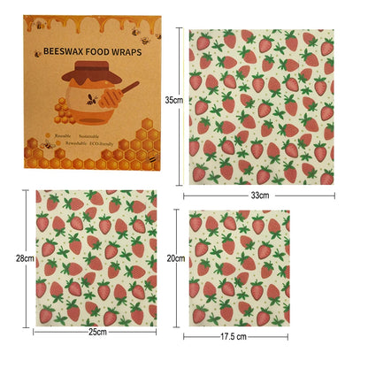 3/7 Pcs Beeswax Food Wraps