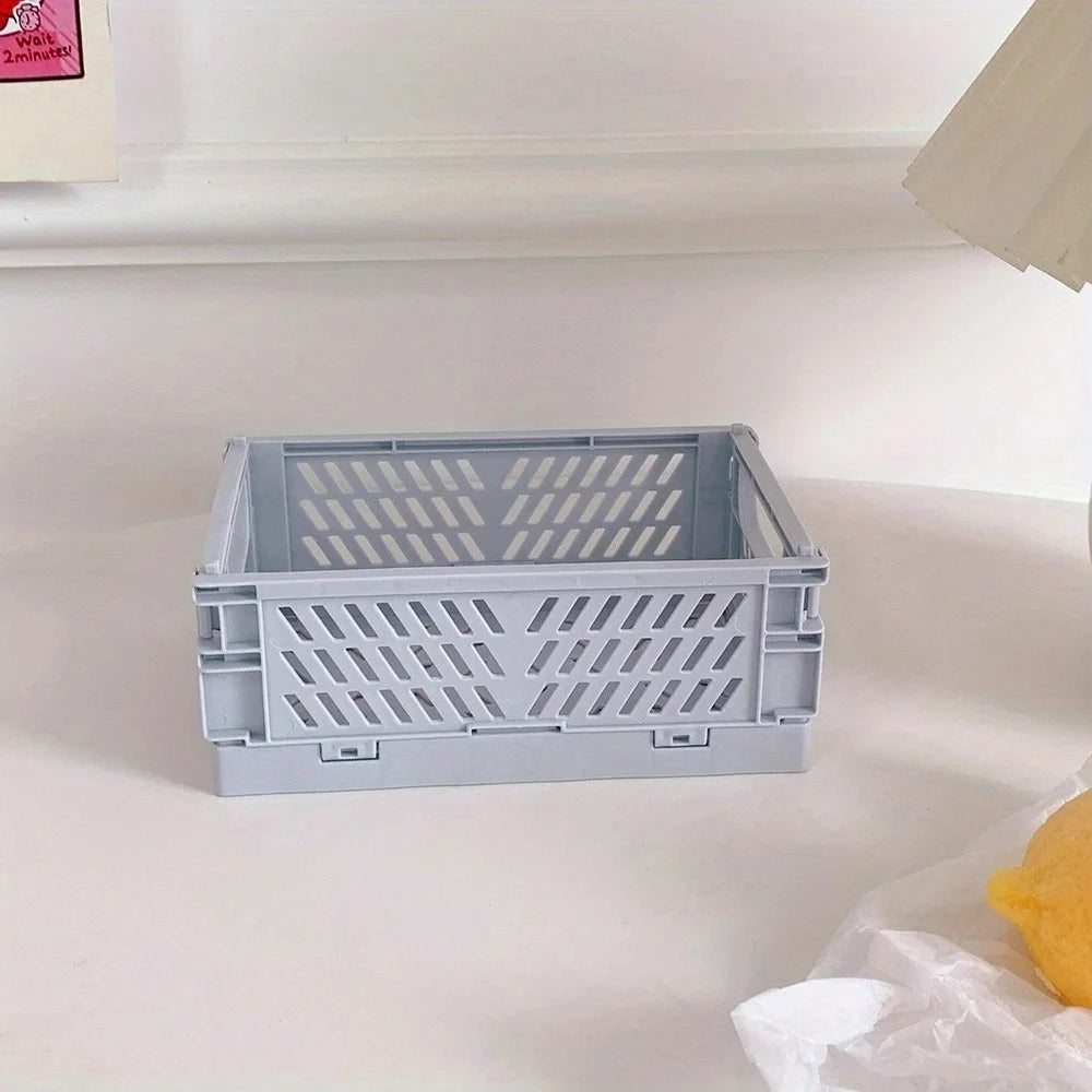 Plastic Foldable Storage Crate Bin